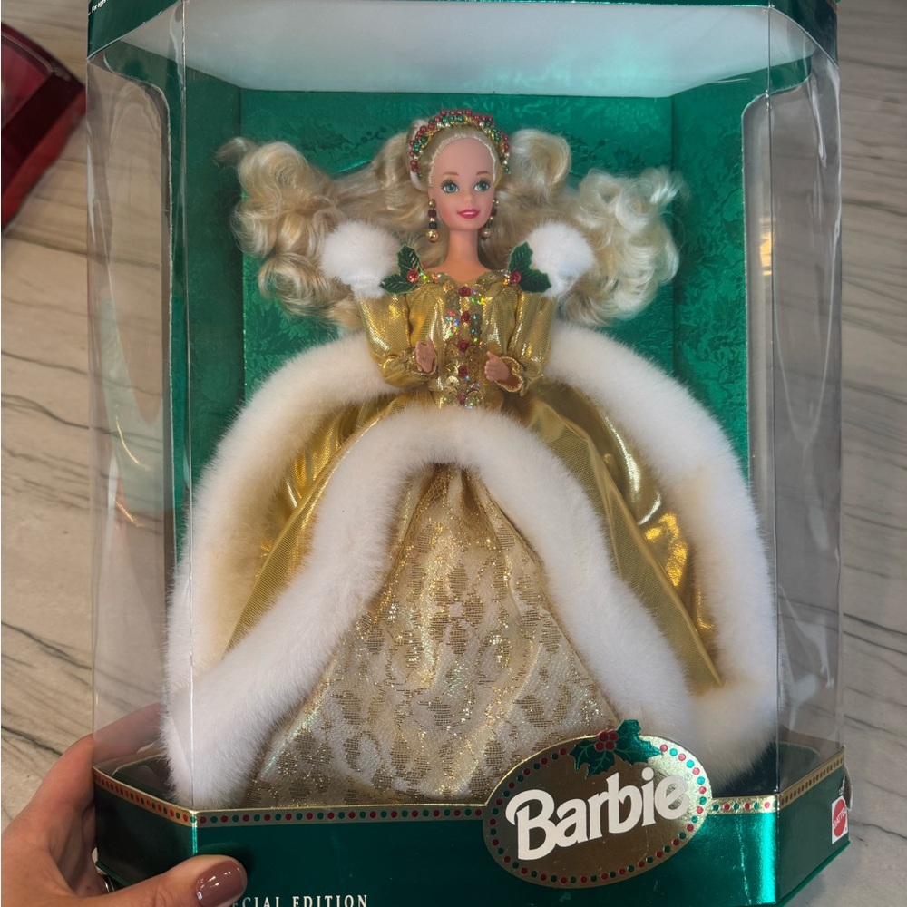 Barbie Holiday Edition in Gold and White Gown
